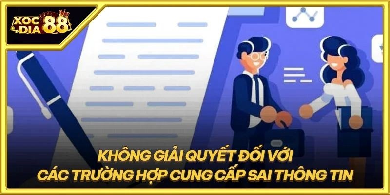 Miễn trừ trách nhiệm 2 Miễn trách nhiệm khi người dùng cung cấp sai thông tin